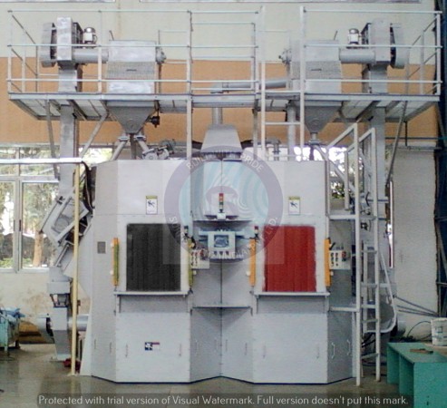 DOUBLE CHAMBER SHOT PEENING MACHINE