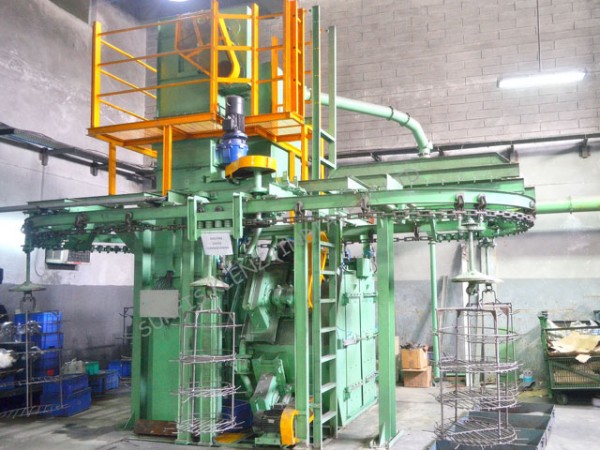 OVERHEAD MONORAIL CONVEYOR TYPE SHOT BLASTING MACHINE